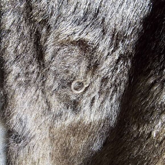 Lane Bryant faux fur coat womens size 3X brown high quality missing button lined - Picture 6 of 9